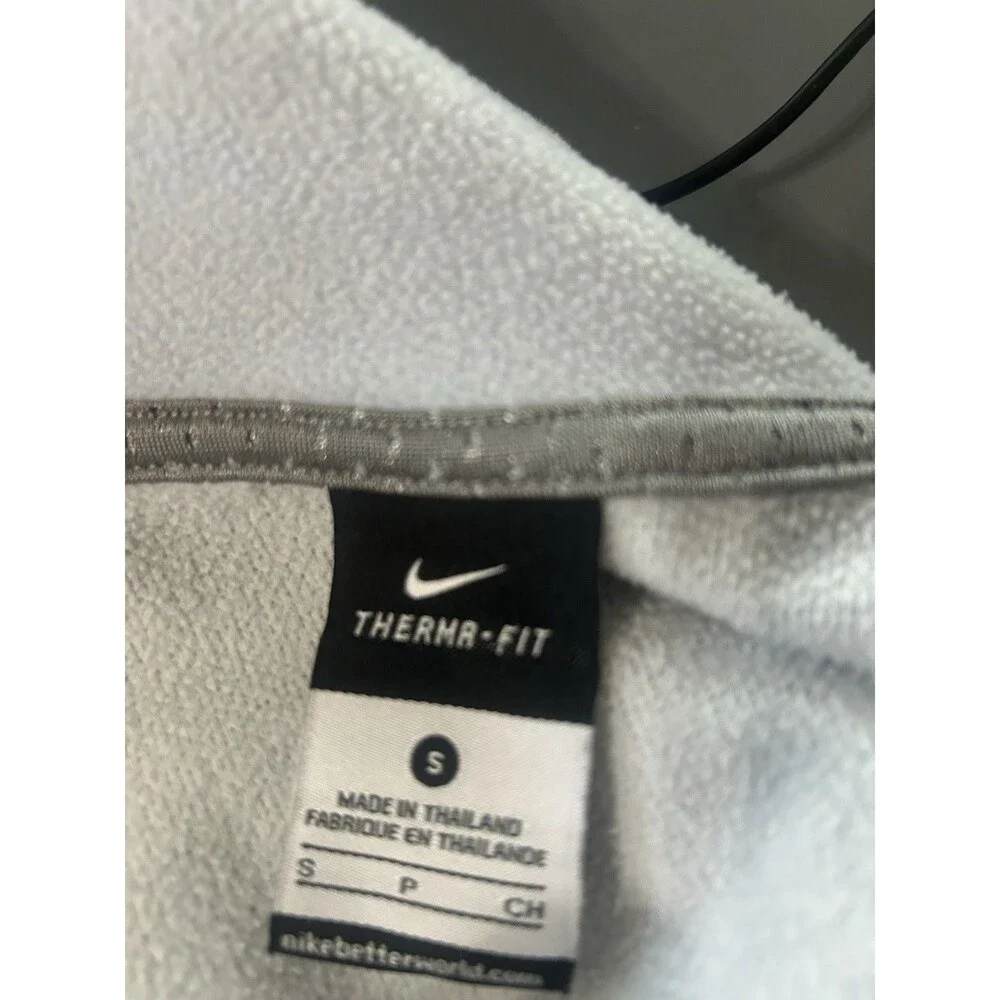 Nike Therma Fit  Womens S Hoodie Full Zip Gray Purple Just Do It Sweatshirt